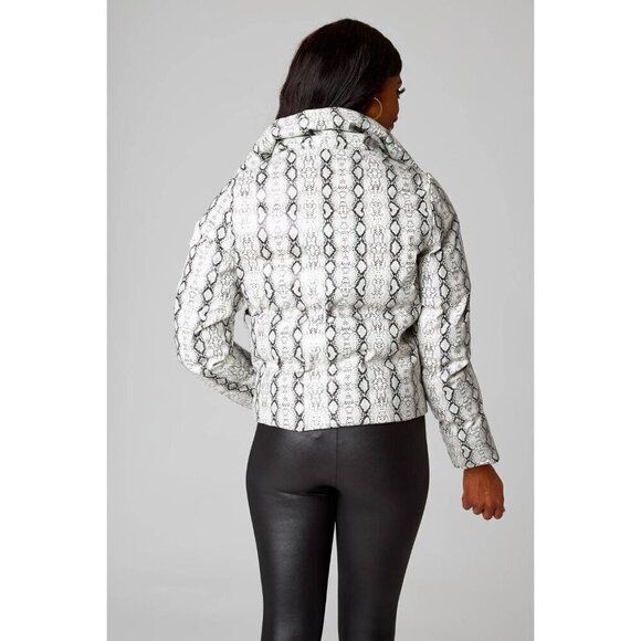 Addison White Snake Puffer Jacket - Picture 3 of 5